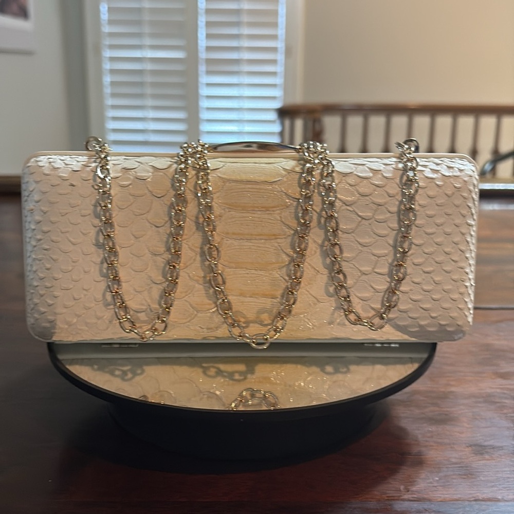 COACH Madison Pinnacle Python Embossed Crossbody/Clutch
